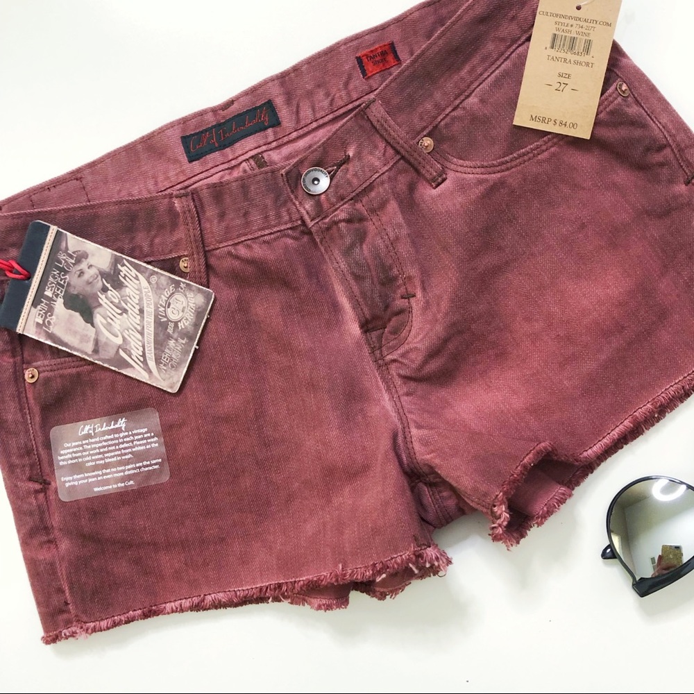 Cult of Individuality NWT Distressed Tantra Shorts